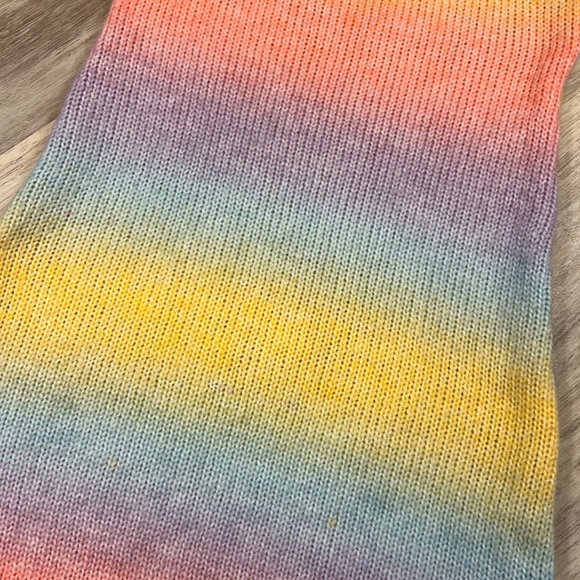 Princess Polly Pastel Gradient Rainbow Knit Halter Tie Mini Dress / Women’s Sz S - Picture 4 of 6